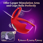 Rose Sex Toy Vibrating Cock Ring - App Control Silicone Penis Ring With Rose Clitoral Stimulator Adult Male Sex Toy Vibrator, Multiple Vibrations Couples Sex Toys Vibrators For Men Couple