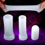 3 Pcs Silicone Penile Sleeves, Protector Sleeve Replacement For Pennis Extender, Avoid Tissue Damage (Xxl+Xl+C), White