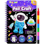 Foil Art Craft Kit for Kids, Sparkly Birthday Gift Toy for Boys