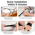 Sex Bondage Bdsm Kit Bed Restraints Set, Sex Toys With Handcuffs Ankle Cuff, Adjustable Leg Straps Handcuffs, Silk Blindfold Mask, Multifunctional Adult Toys For Couples Women Sm Games Pleasure
