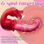 Vibrator Tongue Sex Toys for Women - Adult Toys Vibrators Dildo with 10 Licking Swing & 10 Vibration Modes, Thrusting Rose Sex Toy Nipple Toys Anal G Spot Clit Stimulator for Female and Couples Games
