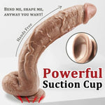 Realistic Dildo, 12.6 Inch Huge Dildo Sex Toy With Strong Suction Cup For Hands-Free, Thick Dildo For Women Men Couples Vaginal G-Spot Anal Play