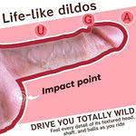 7.55 Inch Long Dildos with Strong Suction Cup, Realistic Real Sex Toys, Lifelike Slim Soft Silicone Dildo, Realistic Penis for G-Spot & Anal, Adult Sex Toy for Women
