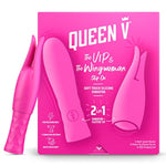 The Vip & The Wingwoman Slip On, Adult Sex Toy For Woman, 2 In 1: Multi-Speed Vibrator + Flutter Tip Slip On, Usb Rechargeable, Water Resistant, Soft Touch Silicone Personal Massager