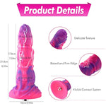8.59" Silicone Tentacle Dildo With Kliclok System For Premium Sex Machine, 7.04" Insertable Length, Max Circumference 5.91", Unisex Monster Sex Toy