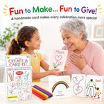 Wikki Stix Create-a-Card Kit with 108 Stix & 16 Cards, Mess-Free Kids Craft