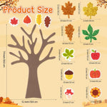 DIY Autumn Tree Sticker Kit with Foam Adhesive, 448 Pieces, Fall Decorations