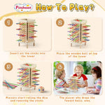 Montessori Game Wooden Board Game, Multiplayer For Kids 4-8, Math Educational, Fine Motor Skill Toy For Girls Boys, Classic Fun Games For Age 3 4 5 6 7 8 Girls Boys Gifts (Regular)