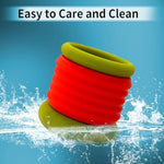 2 In 1 Penis Ring, Dual Cock Ring, Testicles Scrotum Restraint Ring, Harder Stronger Erection, Enhancing Delay Premature Ejaculation, Sexual Stamina Enhancer For Male (Red Set 1)