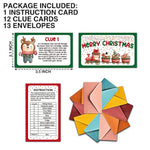Christmas Treasure Hunt Clues - Xmas Scavenger Hunt Clues - Outdoor Indoor New Year Riddles - Christmas Party Games For Kids Adults - New Year Party Activities & Decorations (13 Pack)-01