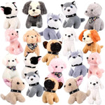 Mini Stuffed Puppies 20Pcs Plush Dogs Adopt A Puppy Pet Adoption Paw Party Supplies Stuffed Animals Bulk For Dogs Soft Plush Toys Doll For Kids Birthday Gift Party Favors Stocking Stuffer