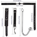Sm Sex Toys Anal Hook Bdsm Restraint Kit Sex Bondage With Comfortable And Durable Ball Gags Choker And Adjustable Leather Handcuffs