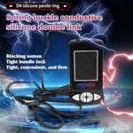 2 Spring Buckle Penis Ring Sex Toys Male Masturbation Electric Shock Penis Ring Electric Shock Set Including Button Host