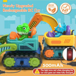 Construction Toys, 2 Pack Remote Control Car For Toddlers 1-3, Rechargeable Excavator Toy Bulldozer Toys For 2 Year Old Boy, 3 Year Old Boy Toys