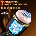 Flesh Male Masturbator Light Sex Toys For Men, Male Penis Training Vibrator With 7 Rotating Modes, Mens Sex Machine Masturbators Pocket Pussy Blowjob Toy Adult Stroker For Men Pleasure