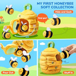 Baby Toys 6-12 Months - Soft Baby Beehive With 5 Sensory Bees - Rattle, Crinkle Paper, Squeaker, Mirror, Busy Montessori Soft Toys For Toddlers 0-3 Years Old - Baby Christmas Birthday Gift