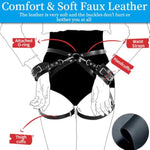 Sex Bondage Bdsm Toys Kit Restraints Set For Couple, Sex Things For Couples Kinky Sex Toy For Women With 2 Wrists Cuffs And Thigh Waist Straps, Sm Sex Straps (Red)