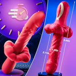 Vibrating Thrusting Dildo G Spot Vibrator Clitoral Stimulator 3 In1 Silicone Realistic Dildos With 5 Thrusting 10 Vibration Modes Heating Stick Adult Sex Toys Pleasure Wands For Women Couple
