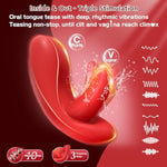 Tongue Oral Remote Control Wearable Vibrator, Couples Women Adult Sex Toys Games, App Mini Panty Vibrator Clitoral Vaginal Stimulator, 10 Vibrations Couple Female Kinky Sex Toy Game Play