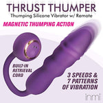Thrust Thumper Thrusting Vibrator For Women With Remote. Sex Toys For Female Pleasure & Couples Toy For Adults. Premium Silicone Vibrating Dildo, Waterproof & Rechargeable - Usb Cable Included