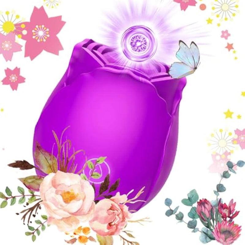 New Edition Rose Adult Tool 2025 Women Toys, Rose Viboatorr 10 Suction Waterproof Gifts Automatic Electric Adult Toys Machine Usb Rechargeable U5586R (Purple)