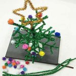 100 Pcs Blue Metallic Pipe Cleaners, 6mm x 12 Inch Chenille Stems