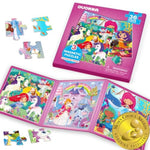 Magnetic Puzzles For Kids Ages 4-6 - 36 Pieces Sudoku Toddler Puzzles Ages 2-4 - Travel Games For Kids Ages 3-5 - Princess Unicorn Mermaid Toddler Travel Toys - Car Airplane Road Trip Games