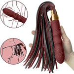 Sex Toy Vibrating Whip Bdsm Leather Restraint Bondage Sex Role Play Training Whip Sex Toy For Couple Flriting And Teaser Whip For Bdsm Role Play
