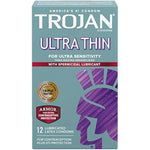 Trojan Condom Sensitivity Ultra Thin 12 Count and SKYN Elite 10 Count Condoms