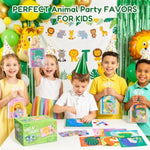 24 Pack Animal Poke Art Party Favors Craft Kits for Kids Ages 4-8