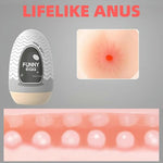 Male Masturbator Sex Toy For Men, Flesh Realistic Textured Anus Male Stroker Light Male Sex Toys, F*Ck And Suck Mouth Cup, Soft Compact Egg