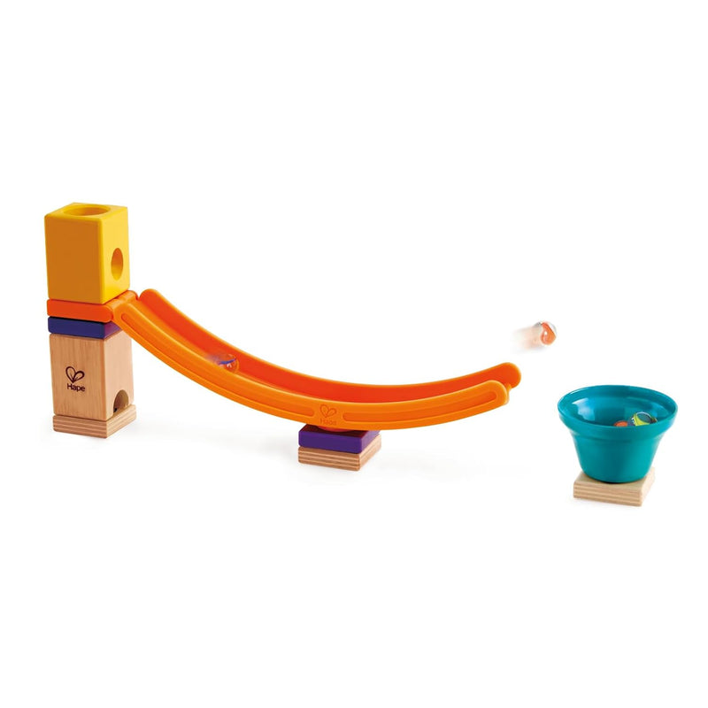 Hape Quadrilla Mega Skatepark Marble Run Attachment, 17 Pieces, Multicolor