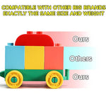 Dinosaur Building Blocks Toys,Jurassic Theme Building Blocks,With A Counting Train,A Big T-Rex,And Three Dinosaurs,Compatible With All Major Brands, Gift For Kids Toddlers Boys Girls Age 3,4,5,6,7,8+