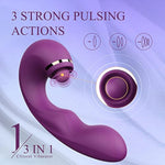 Dildo Vibrators Women Sex Toys - 3In1 Dildos For Women Thrusting G Spot Vibrator With 10 Vibrating 5 Tapping, Adult Sex Toys For Clitoral Nipple Anal Stimulation Female Couples Adult Toy Sex Machine