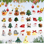 60 Pack Christmas Mini Plush Toy?Mini Set Plush Christmas Ornaments? Angel Santa Claus Snowman Reindeer Mini Christmas Tree Ornaments?Gifts For Children