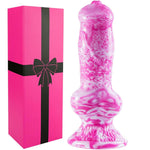 13 Inch Hard Anal Dildo Dog Knot Huge Monster Dildo 3 Inch Diameter, Thick Big Head Pink Wolf Animal Dildos Anal Plug With Suction Cup, Silicone Dragon Fantasy Xxxl Dildos Penis Sex Toy For Men Women