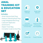 7-Piece Silicone Anal Training Kit for Adults - Blue