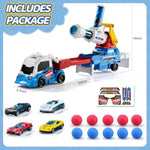 Boy Toys Age 3 4 5 6 Year Old Boy Gifts For Kids Gifts Toy Trucks With Light & Sounds Toys For Kids Age 3 4 5 6 7 8 Years Old,Include Eejection&Shooting Truck,4 Racing Cars