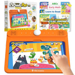 Interactive Electronic Learning Pad - Learn-To-Read System With Sound Pages, Card-Insert For Alphabet, Words, Numbers, Music, Learning Activities For Kids 3 4 5 6 7 8 Years Old