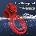 Rose Penis Ring Sex Toy For Man Pleasure Penis Ring Vibrator Couples Adult Sex Toys For Men Women, 10 Vibrations Male Couple Sex Toy Clitoris Vibrator, Cock Rings Vibrators For Men