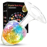 Large Liquid Silicone Anal Plug With Luxury Crystal Ball, Prostate & G-Spot Stimulation, Ideal For Men, Women, Couples, And Experienced Users