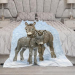 Donkey Gifts For Girls & Women - Soft, Warm & Cozy Fleece Throw Blanket For Kids & Adults - 40"X50"