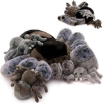 4Pcs Large Spider Plush, 16Inch Mommy Spider Stuffed Animals With 3 Babies, Realistic Plush Toys, Soft Cuddly For Kids Boys Girls