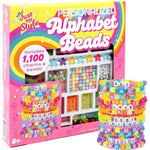 ABC Bead Kit with Alphabet Charms, Seed Beads, Cords & Key Ring