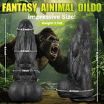11 Inch Huge Thick Dildo, 3” Diameter Big Black Ainimal Dildo With Balls For Anal Training, Massive Girth Anal Dildos With Suction Cup For Hands-Free Anus Play, Monster Sex Toys For Advanced Player