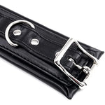 Women And Men Padded Black Leather Bondage Handcuffs And Ankle Cuffs Set, Bondage Restraints Toys Sex Wrist Cuffs And Ankle Cuffs For Sm Games, Bondage Kit Sm Cuffs For Sex Games (Color-1)