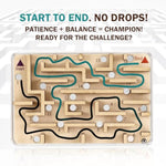 Handheld Fidget Puzzle Game For Kids And Adults - Challenging Wooden Labyrinth Marble Maze For Teen Boys - Fun Brain Teaser Puzzle Fidget Toys For Travel Stocking Stuffer Party Favor For Kids Ages 8+