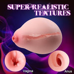 1.9Lb Breast Male Masturbator Pocket Pussy For Men Sex Toy Nipple Insertable Sex Toys 3D Realistic Male Orgasm Adult Sensory Sex Toy With Big Boob