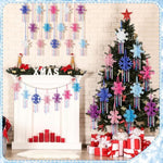36 Sets Snowflake Wind Chime DIY Kit, Wooden Craft to Paint, Perfect for Holiday Decor