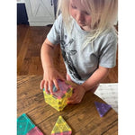 Crayola Magnetic Tiles, Building Set For Kids, Magnetic Building Toys For Kids, Stem Travel, Gift For Boys And Girls Ages 3+, 14-Piece Set (Pastel)